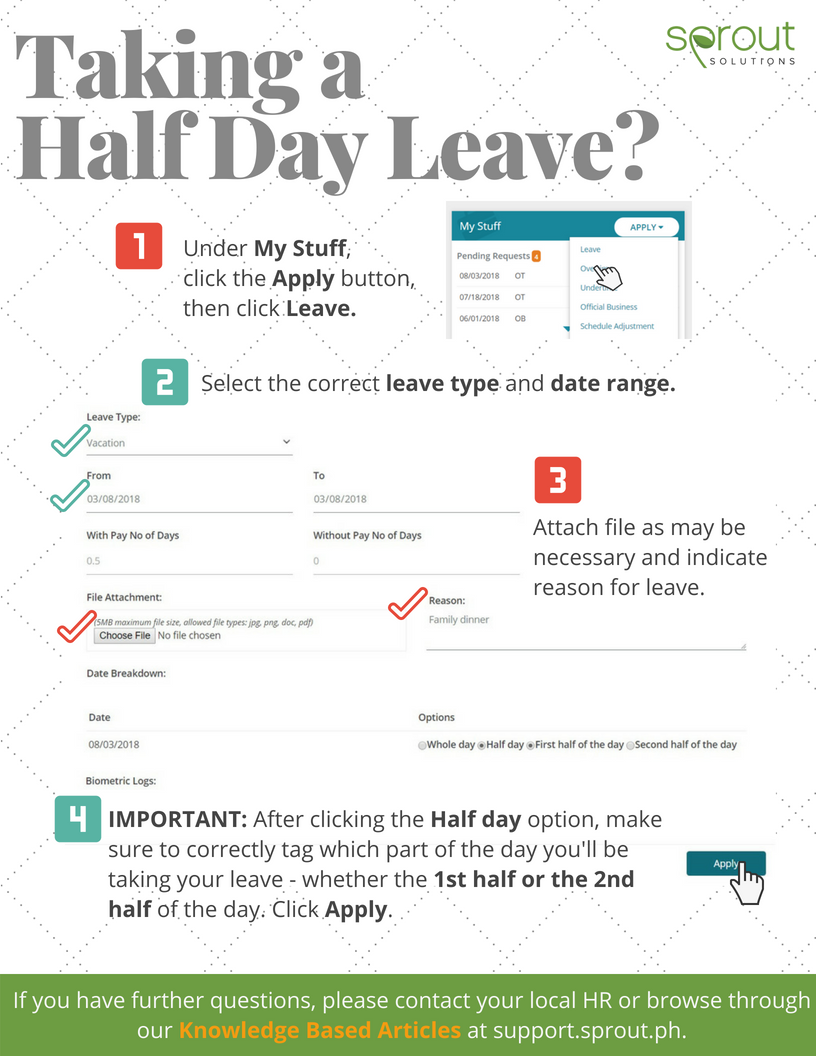 Guidelines For Taking A Half Day Leave Sprout Solutions